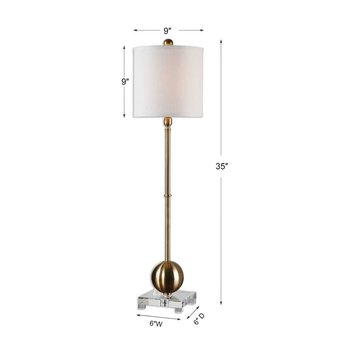 Laton Buffet Lamp, Brass