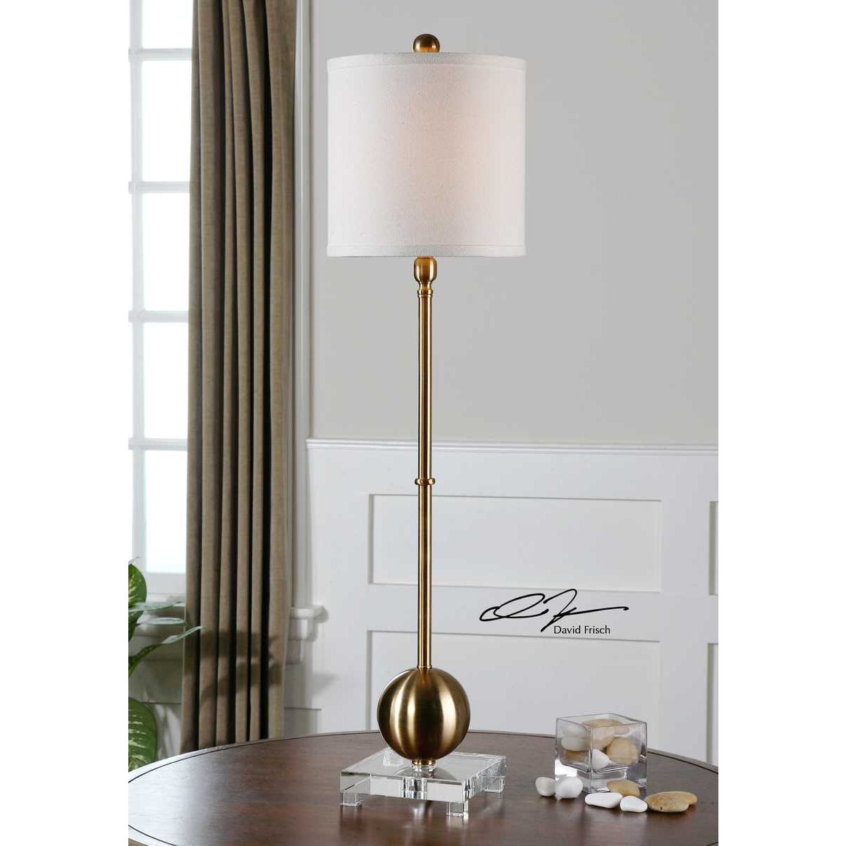 Laton Buffet Lamp, Brass