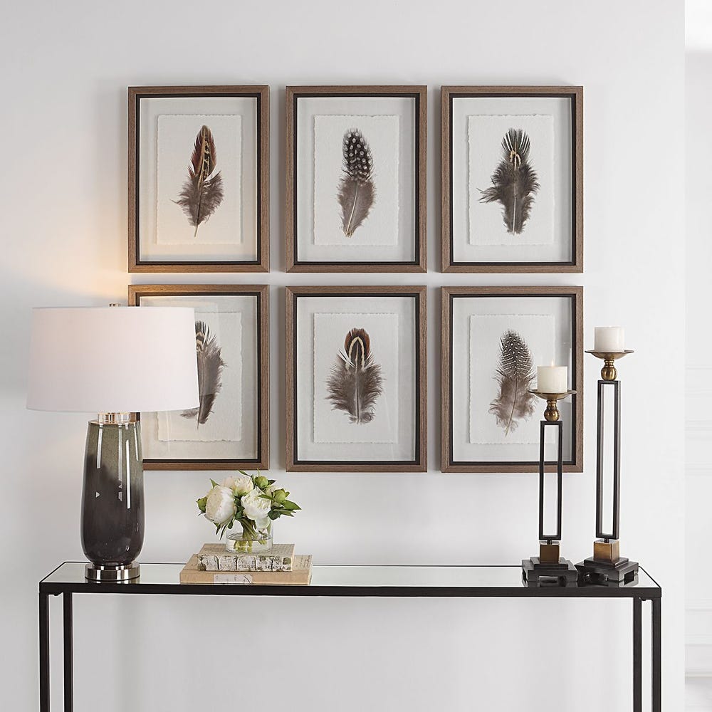 Birds of a Feather Framed Prints, S/6
