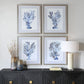 Shibori Coral Framed Prints, S/4