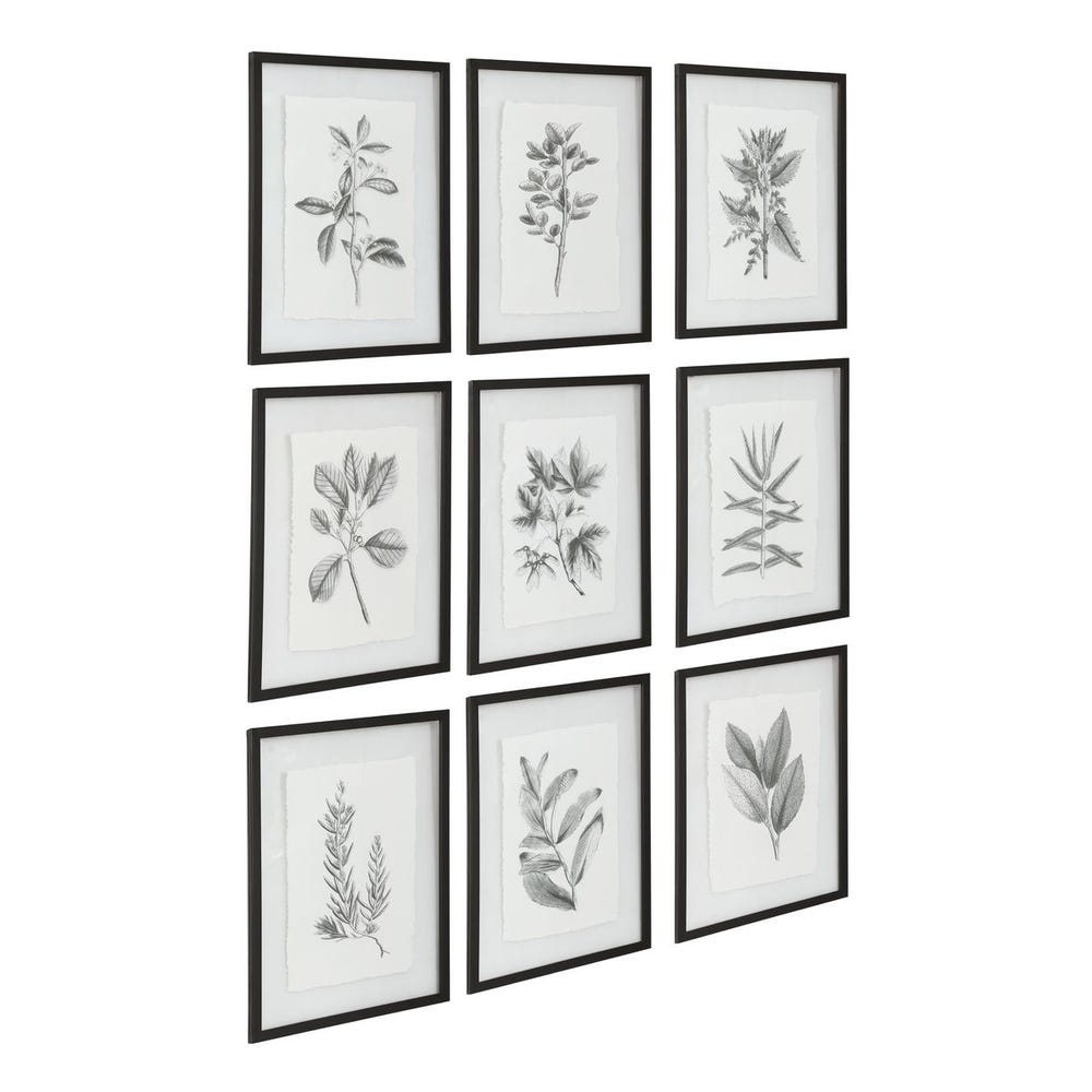 Farmhouse Florals Framed Prints, S/9 3 Cartons