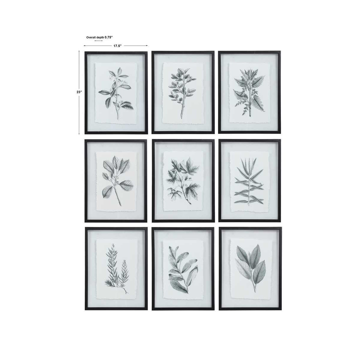 Farmhouse Florals Framed Prints, S/9 3 Cartons