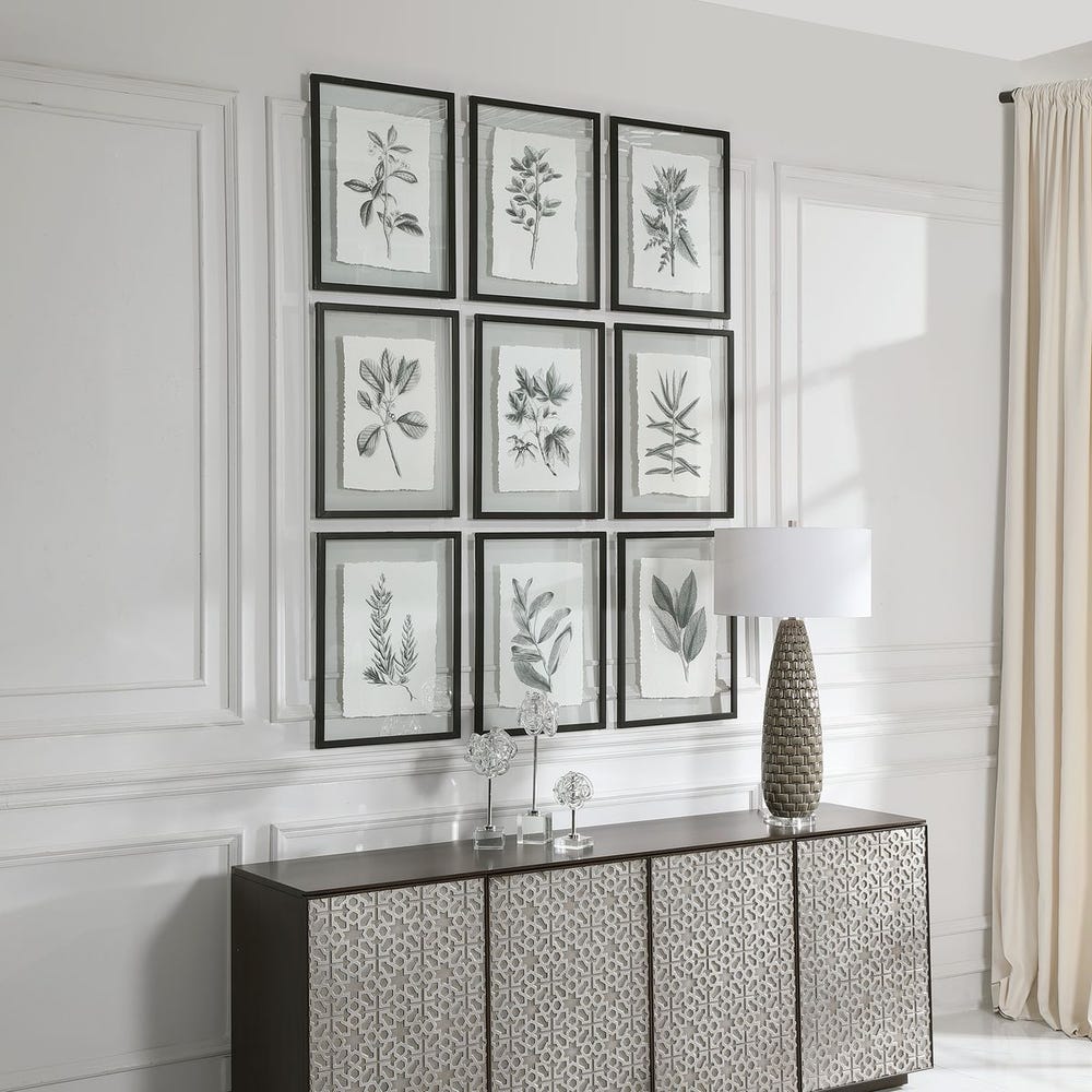 Farmhouse Florals Framed Prints, S/9 3 Cartons