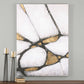 Abstract in Gold and Black Hand Painted Canvas