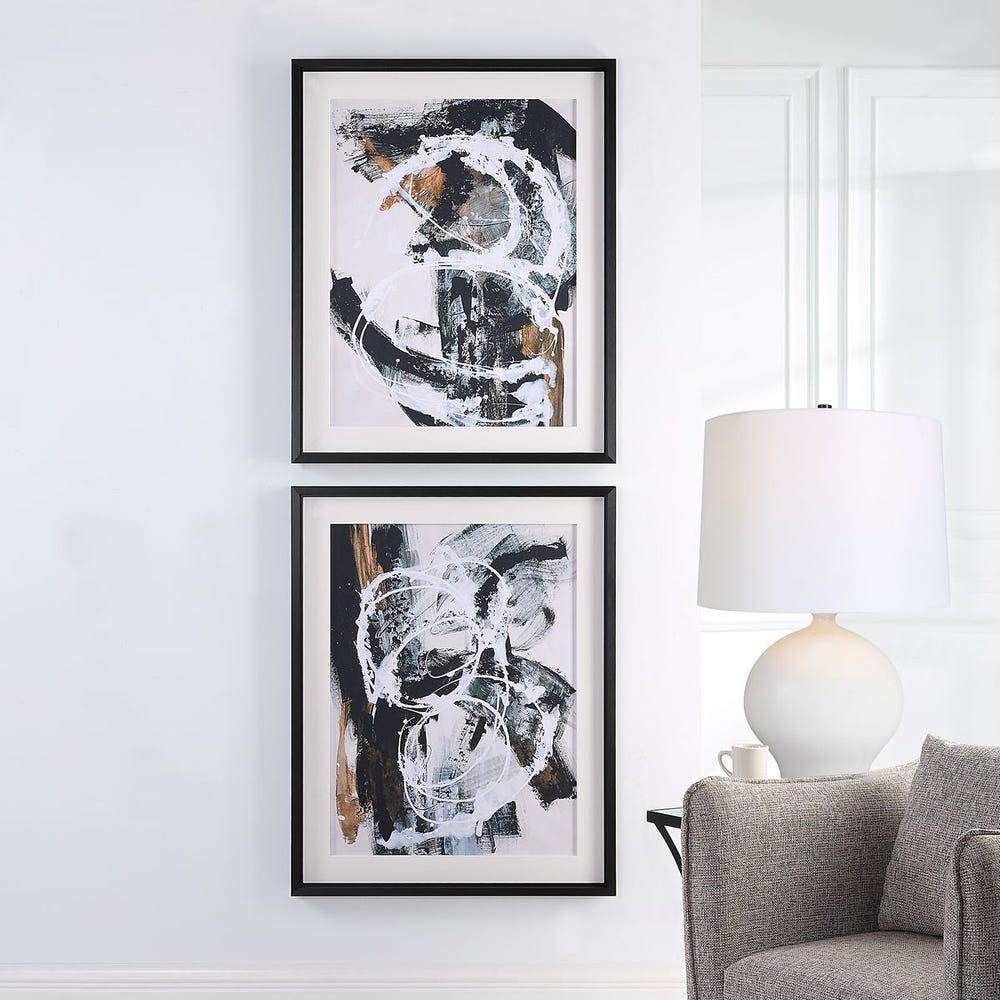 Winterland Framed Prints, S/2