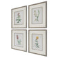 Heirloom Blooms Study Framed Prints, S/4