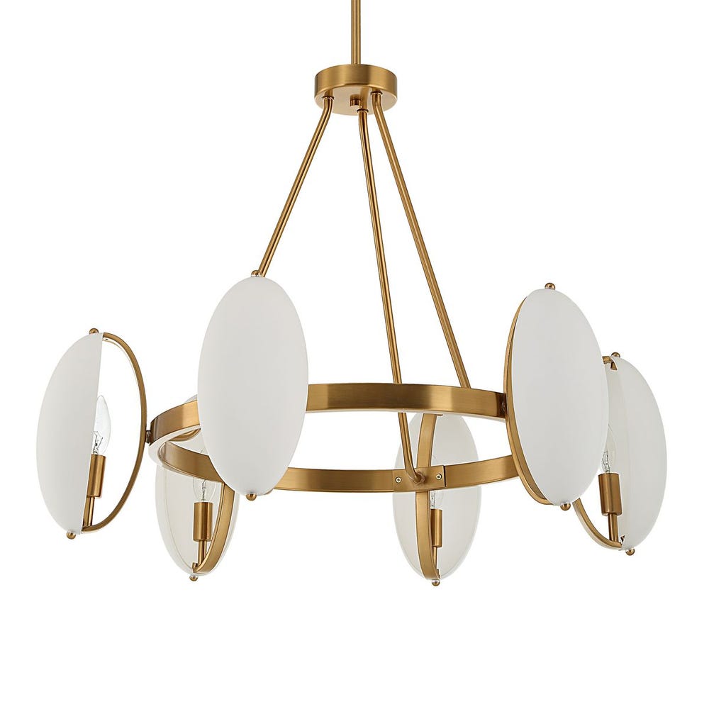 Oviform, 6 Lt Chandelier
