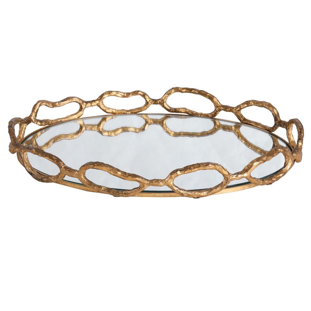 Cable Chain Tray, Gold