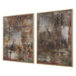 Molten Patina Framed Canvases, S/2