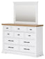 Ashbryn California King Panel Storage Bed with Mirrored Dresser, Chest and Nightstand