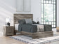 Graystorm Queen Panel Bed with Mirrored Dresser, Chest and Nightstand