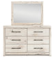 Lawroy King Panel Headboard with Mirrored Dresser, Chest and Nightstand