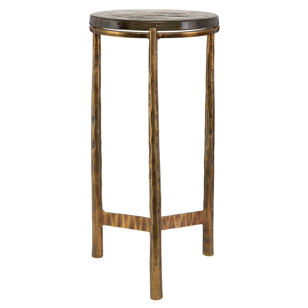 Eternity Outdoor Accent Table, Brass