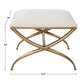 Crossing Small Bench, White