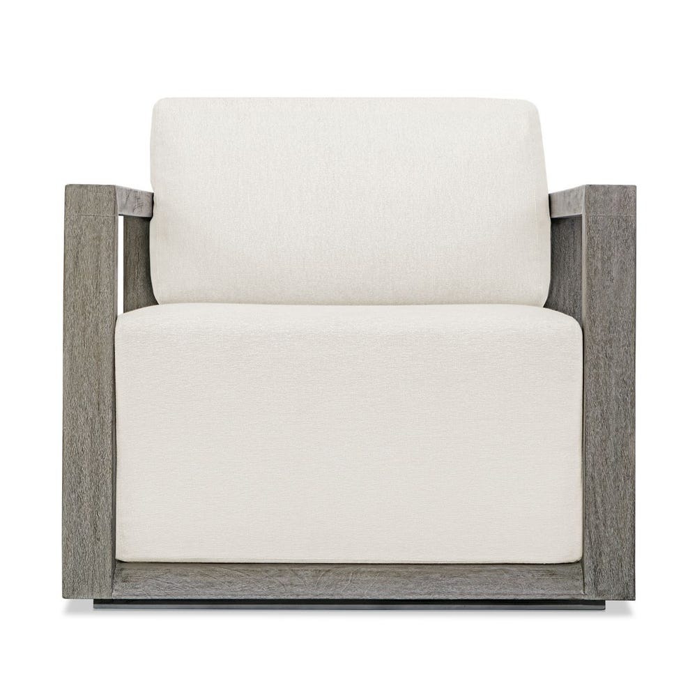 Remsen Outdoor Lounge Chair, Weathered Gray/Oyster