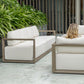 Remsen 4 Seater Outdoor Sofa, Weathered Gray/Oyster
