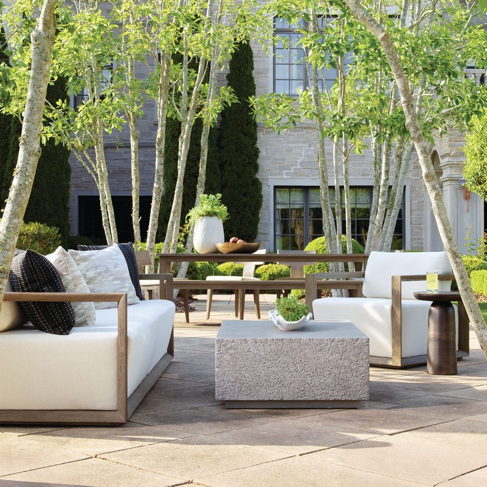 Remsen 4 Seater Outdoor Sofa, Weathered Gray/Oyster