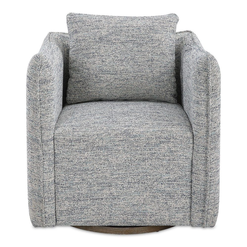 Corben Swivel Chair, Blue