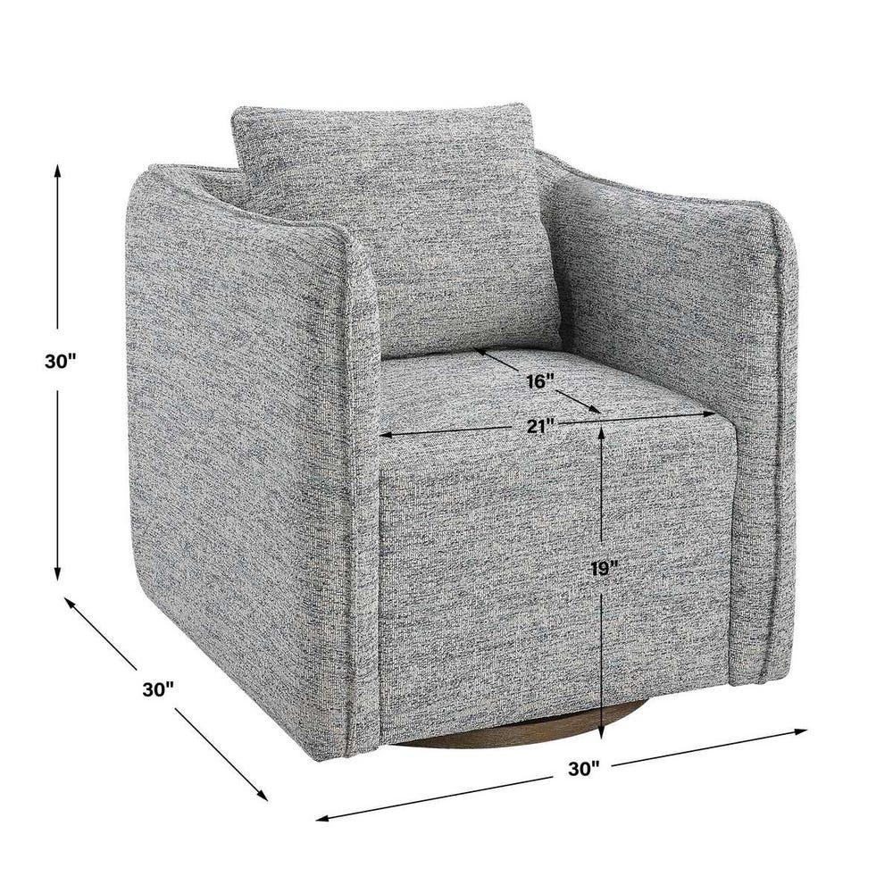 Corben Swivel Chair, Blue