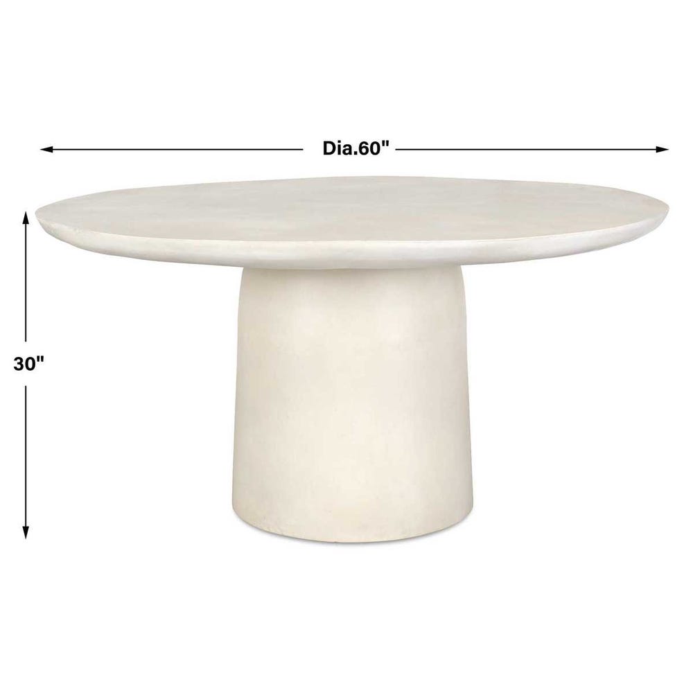 Madrone Indoor-Outdoor Dining Table, Warm White 2 CARTONS