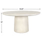 Madrone Indoor-Outdoor Dining Table, Warm White 2 CARTONS