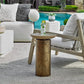 Oslo Indoor-Outdoor Accent Table, Brass, 2 Cartons