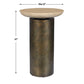 Oslo Indoor-Outdoor Accent Table, Brass, 2 Cartons