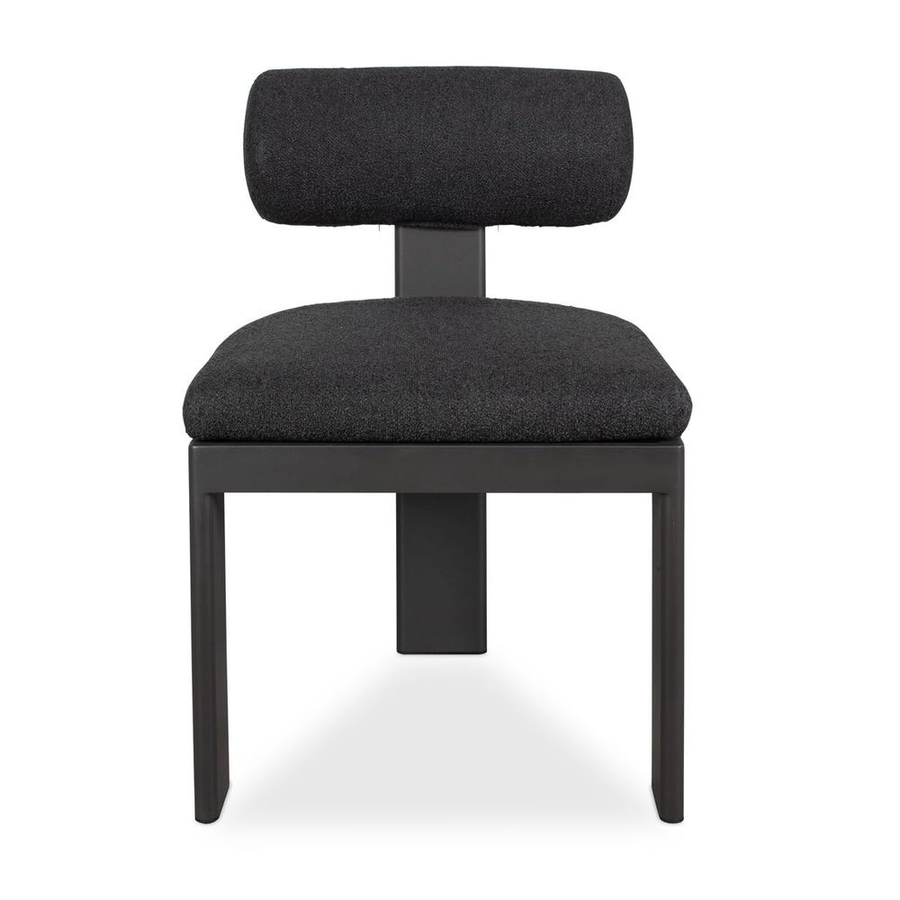Bolster Back Outdoor Dining Chair, Charcoal