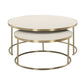 Aragon Nesting Coffee Tables, White, S/2