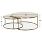 Aragon Nesting Coffee Tables, White, S/2