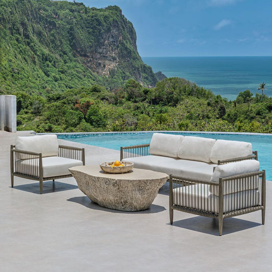 Borneo Outdoor Lounge Chair, Oyster