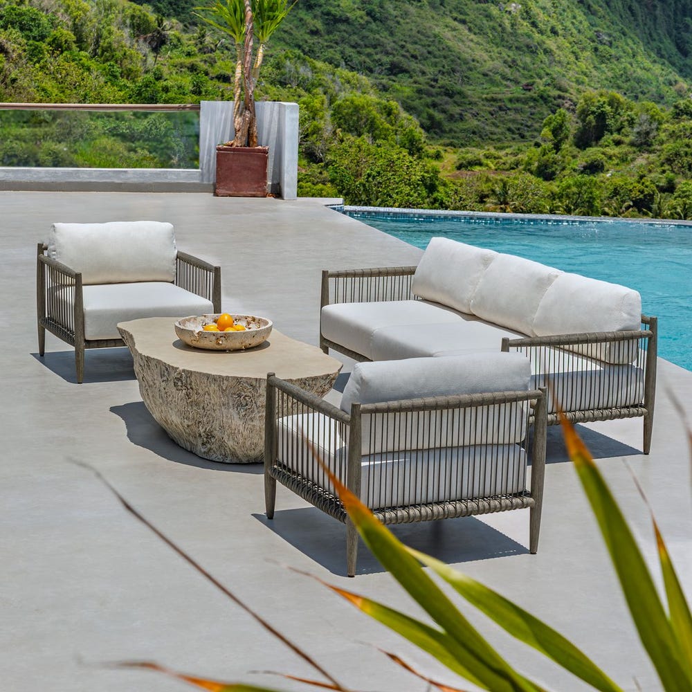 Borneo Outdoor Lounge Chair, Oyster