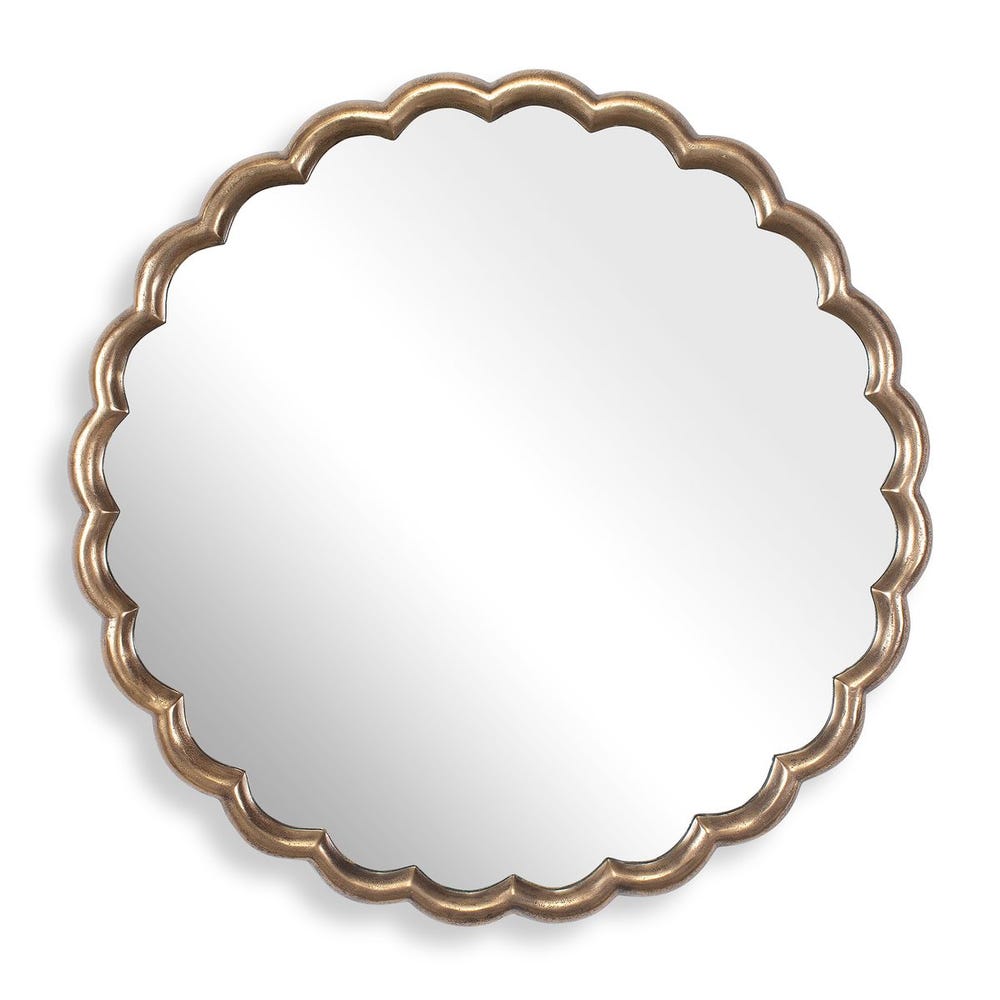 Cerrito Round Mirror, Brass