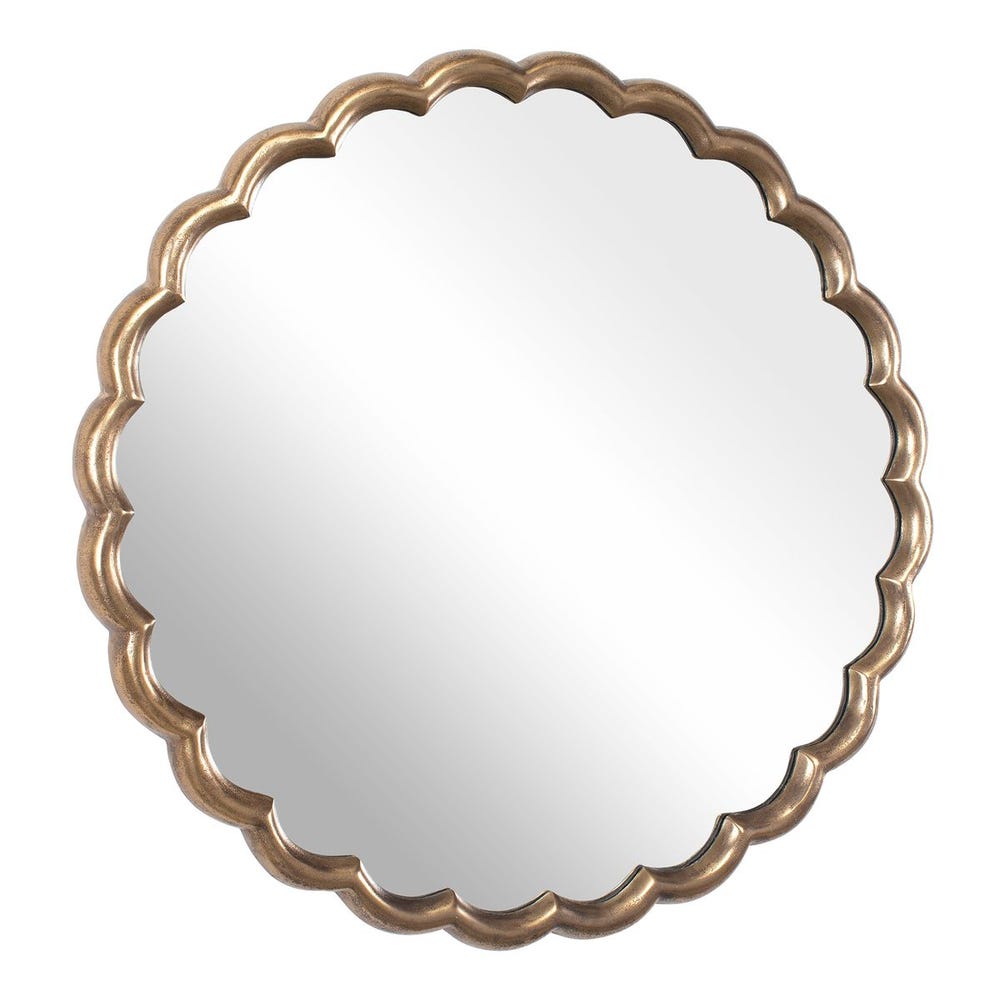 Cerrito Round Mirror, Brass