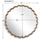 Cerrito Round Mirror, Brass