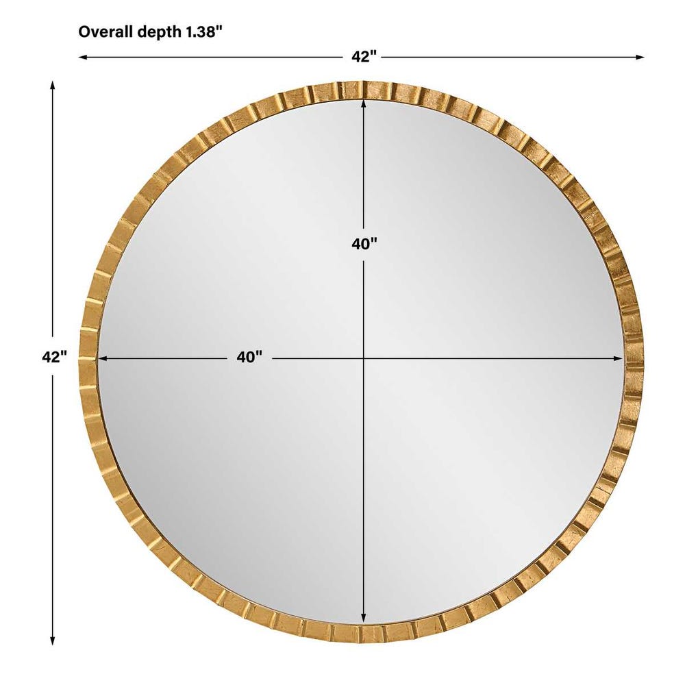 Dandridge Round Mirror, Gold