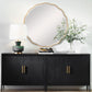Aneta Round Mirror, Gold
