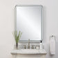 Crofton Lighted Large Mirror, Black