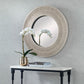Sailor's Knot Small Round Mirror, White