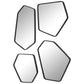Linneah Mirrors, Black, S/4