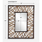 Teak Maze Rectangle Mirror