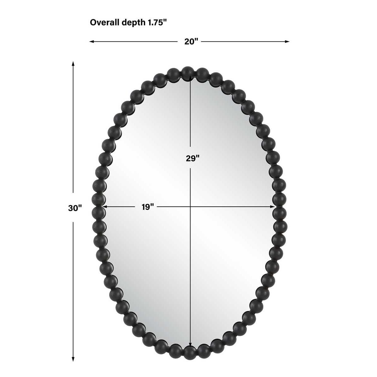 Serna Oval Mirror, Black