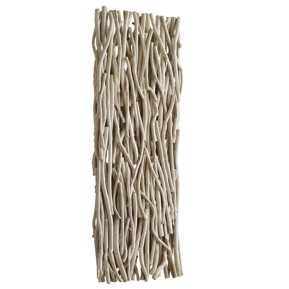 Gathered Teak Wood Wall Decor, Bleached
