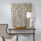 Gathered Teak Wood Wall Decor, Bleached