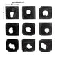 Bahati Wood Wall Decor, Ebony, S/9