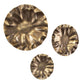 Peonia Indoor-Outdoor Wall Decor, Gold, S/3