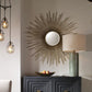 Golden Rays Round Mirror