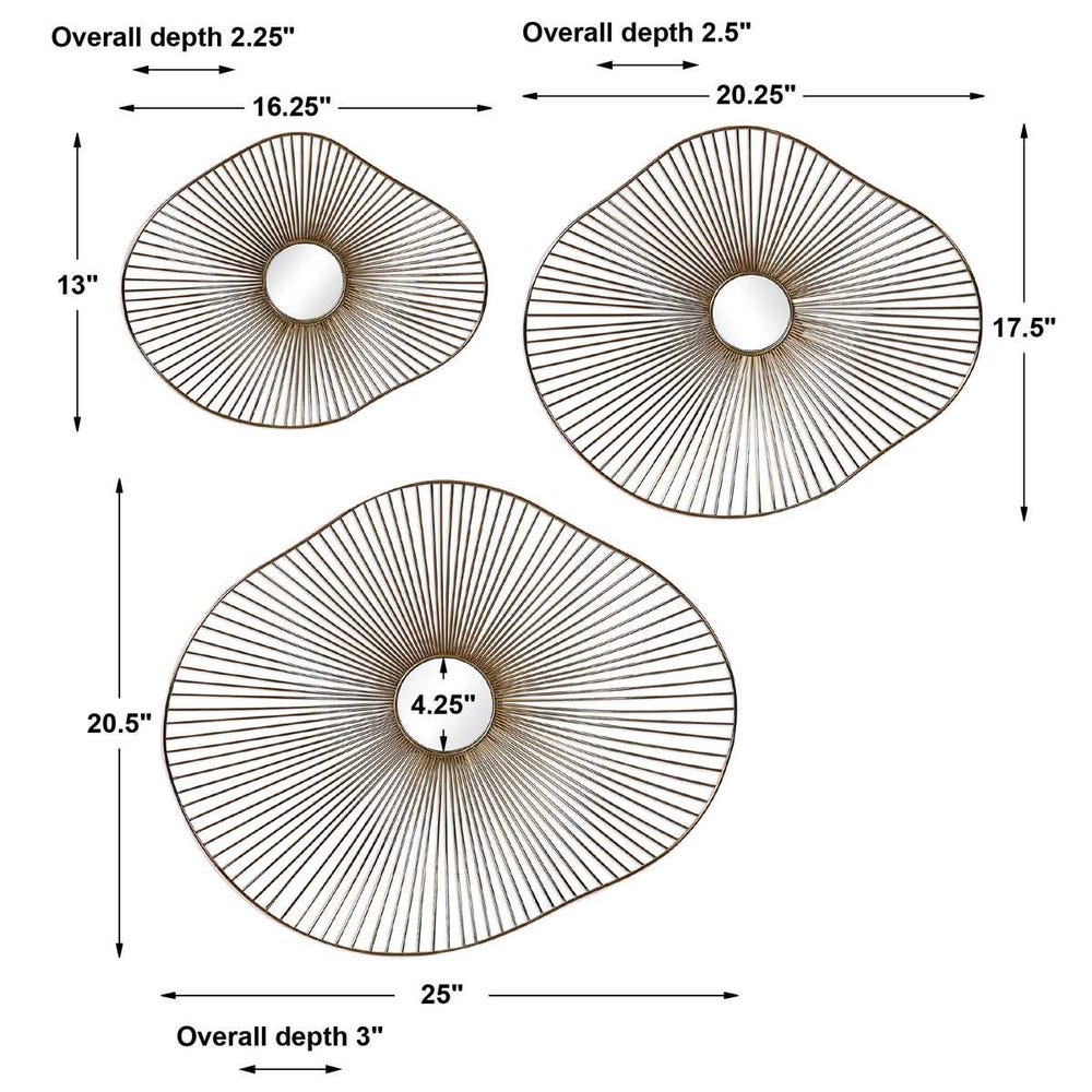 Avarie Metal Wall Decor, S/3