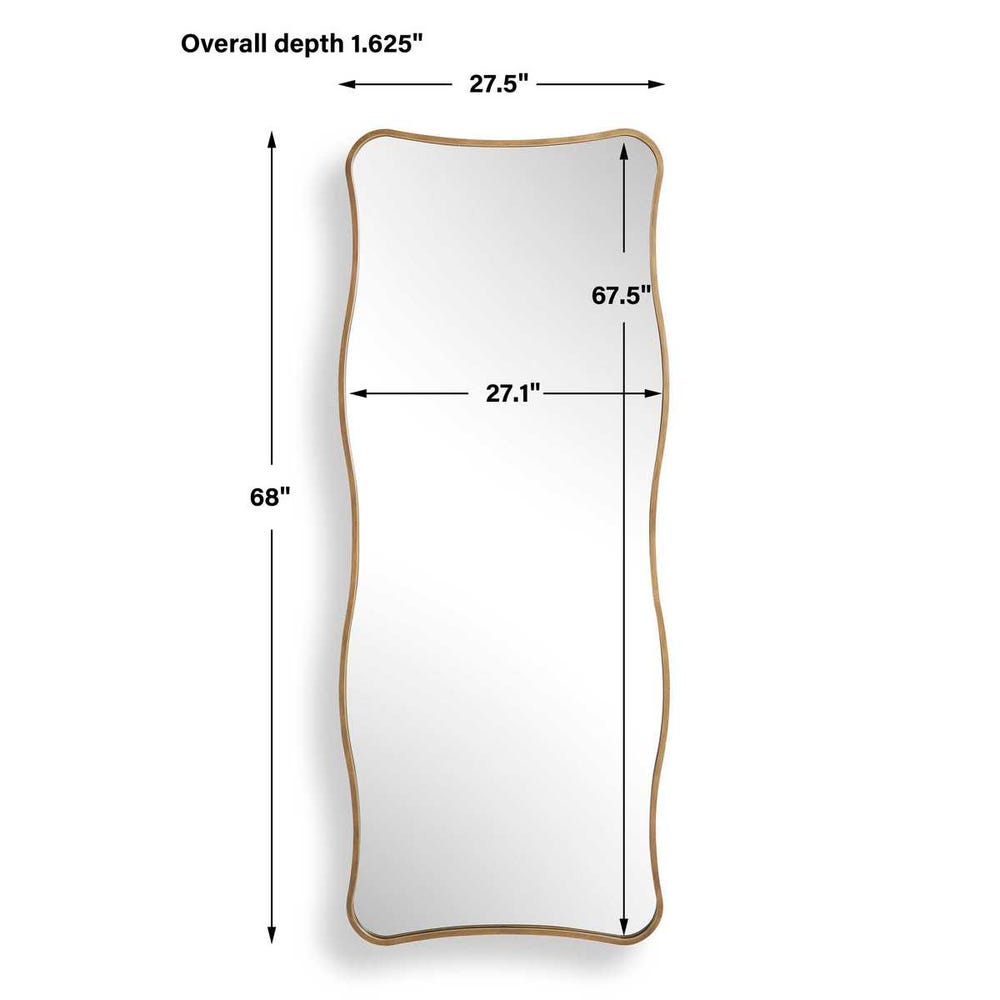 Pavia Tall Mirror, Gold