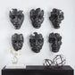 Self-Portrait Wall Decor, Gray, S/6